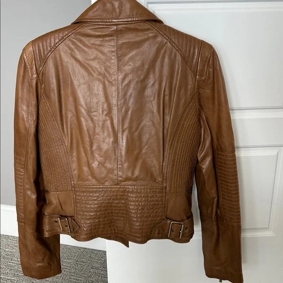 BCBG Leather Moto Jacket - Picture 5 of 9